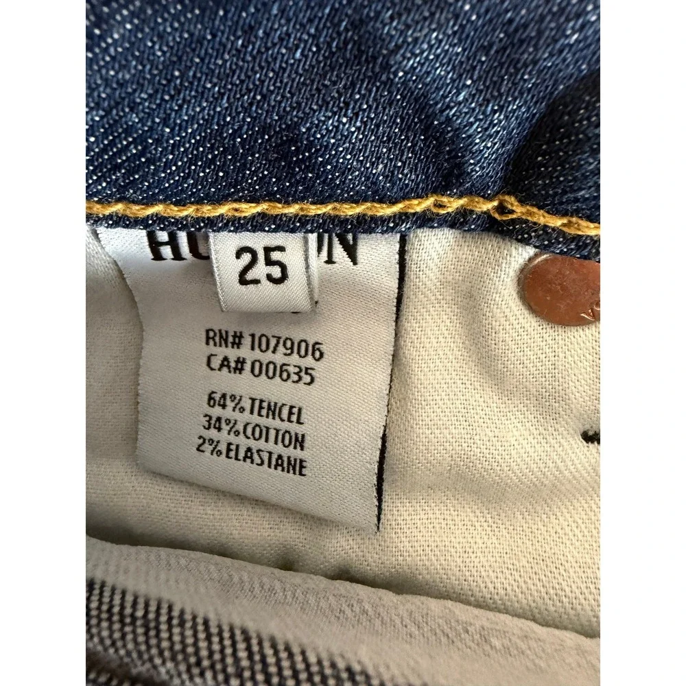 Hudson Hampton Cuffed Denim Shorts Size 25 Blue Low Rise W617DGC Y2K Aesthetic